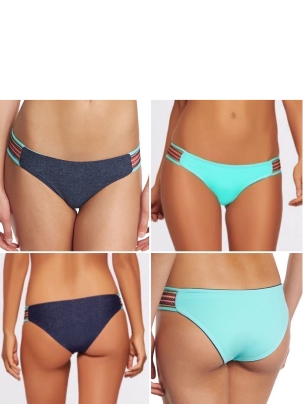 l*space Bikini Bottom ‘Indian Summer’ Reversible Denim Blue XS lspace New NWT